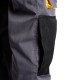 Pantalones Largos DeTrabajo, Multibolsillos, Resistentes, Rodilla Reforzada, Gris/Amarillo Talla 54/56 XXL (Slim Fit)