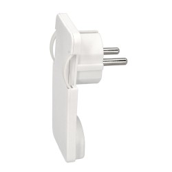 Clavija Enchufe Ultraplano 7 mm. con Asas De Extraccion 16 A - 250 V. Tras Muebles, 3 Cables, Toma Schuko