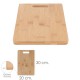 Tabla Cortar Cocina Fabricada En Madera De Bambu 100% Con Asa 30x20 cm.Tabla Cortar,Carne Pescado,Verduras,Frutas,Alimentos