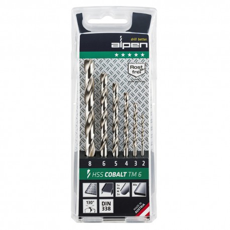 Estuche Brocas Alpen Cobalto  6 Piezas