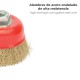 Cepillo Taza Con Alambre De Acero Latonado Rosca M14, Ø 120 mm. Alambre de Ø 0,30 mm.