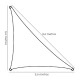 Toldo Vela Sombra Jardin Triangular 3,6x3,6x3,6 metros Gris
