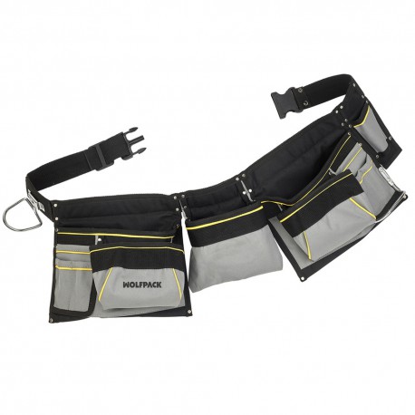 Bolsa Encofrador Doble Con Cinturón Ajustable, Colgador de Martillo, Bolsa Herramientas, Portaherramientas