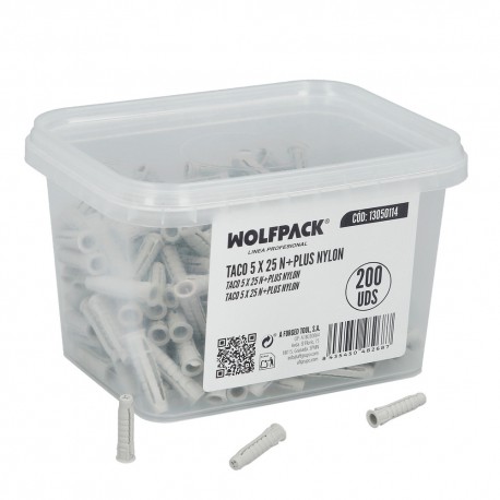 Taco 5 x 25 N+plus Nylon Caja 200 Uds.