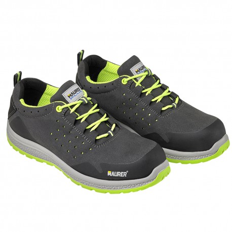 Deportiva Seguridad Maurer S1 Modelo Resia Antideslizante con Suela Resistente a los Hidrocarburos Talla 43.
