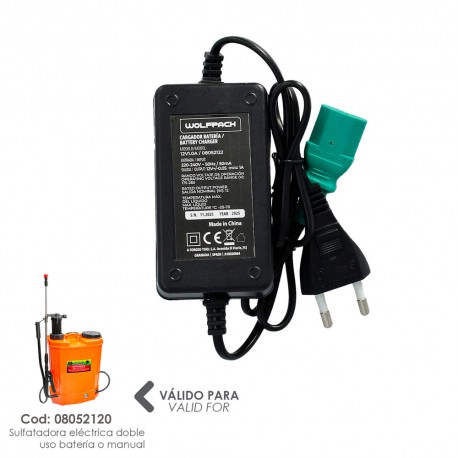 Cargador Para Bateria Para sulfatadora. 08052120