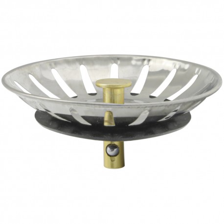Tapon Valvula Cesta Para Fregadero Inoxidable Click Clack  Ø 8 cm.