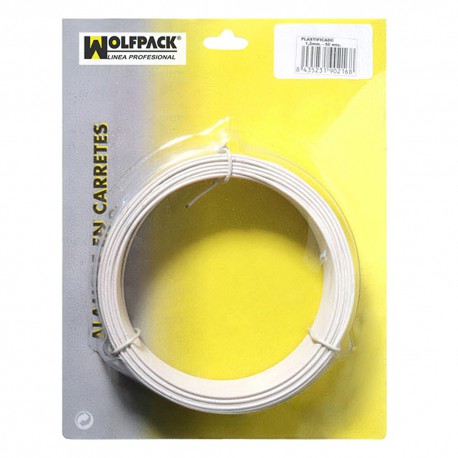 Alambre Plastificado 1,2 mm. Blanco (Rollo 50 metros)